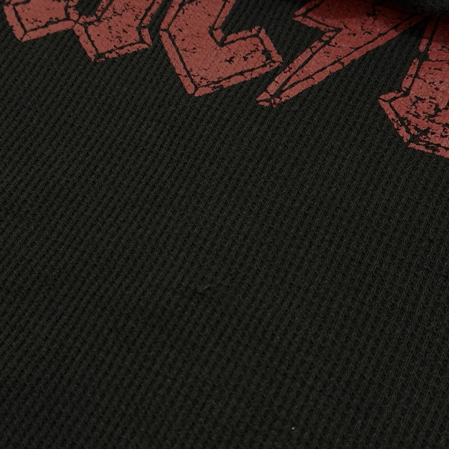 Vintage AC/DC Waffle Top Men’s Large Long Sleeve Graphic Print 00’s y2k Retro