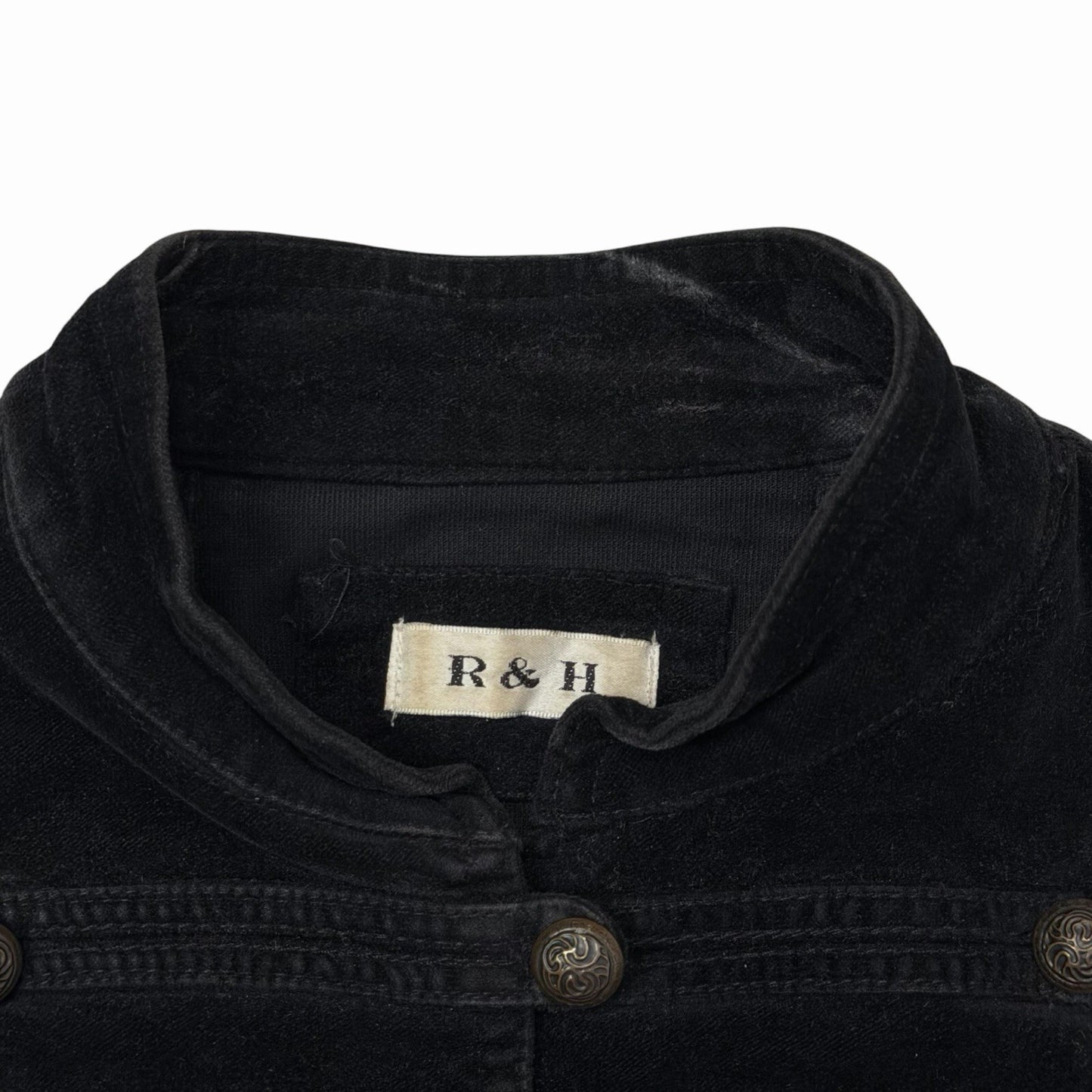 Vintage Military Marching Jacket Women’s Small Black Button Detailing Y2K