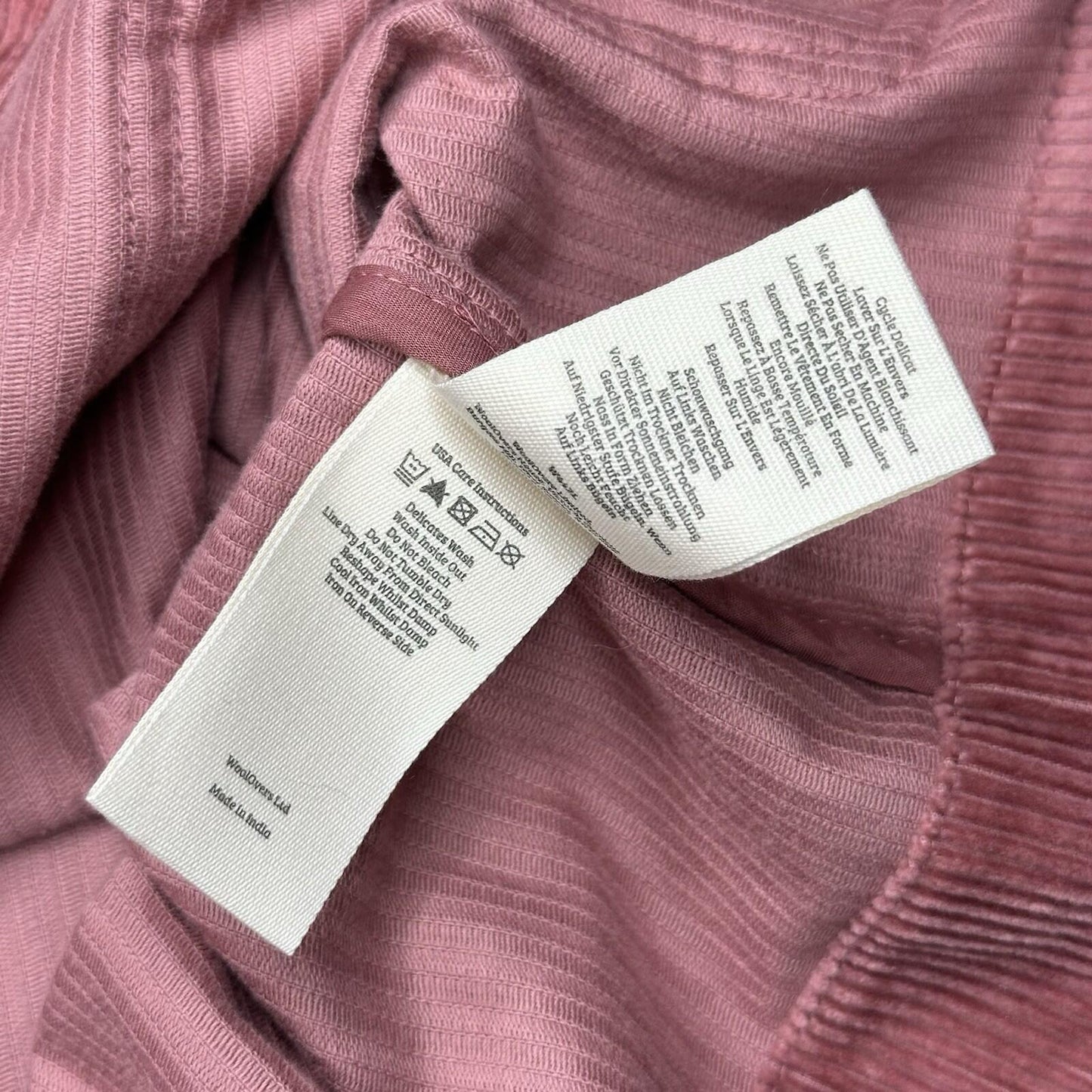Woolovers Corduroy Jacket Women’s UK12 Rose Pink/Red
