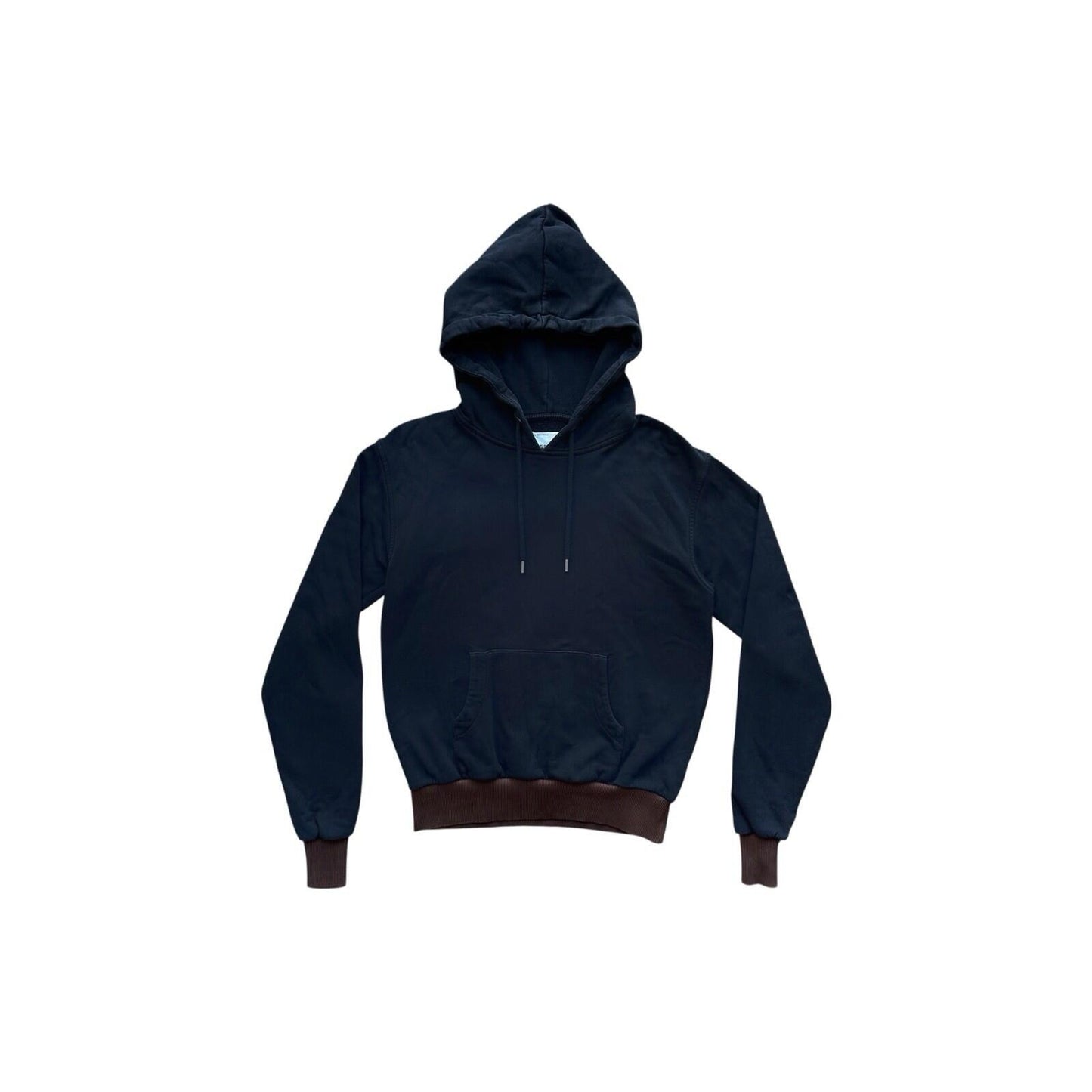 Youths In Balaclava Hoodie Men’s Small Navy And Brown Cotton Luxury Streetwear