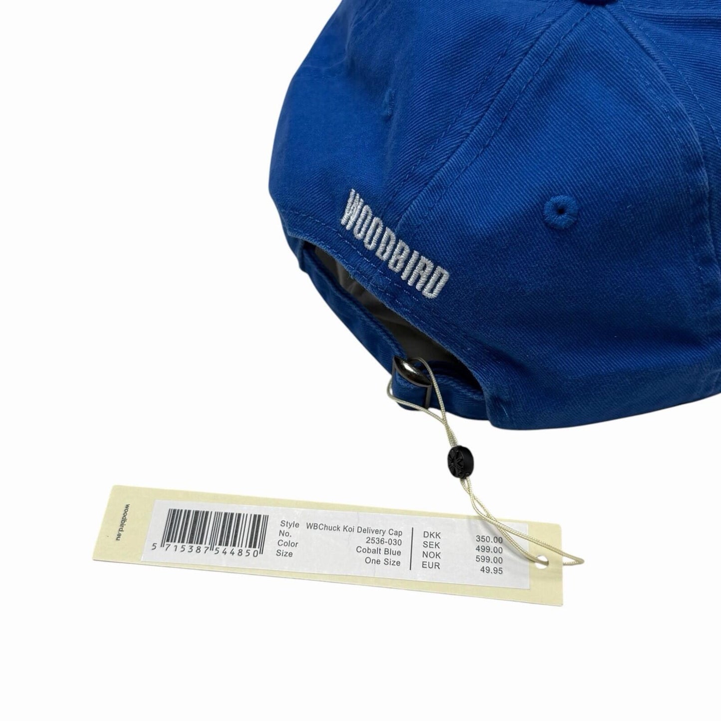 NWT Woodbird Cap Blue Koi Delivery Logo Embroidered