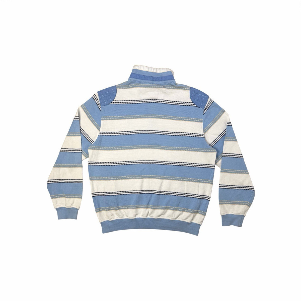 Vintage Claudio Campione 1/4 Zip Sweater Men’s Large Blue And White Stripe