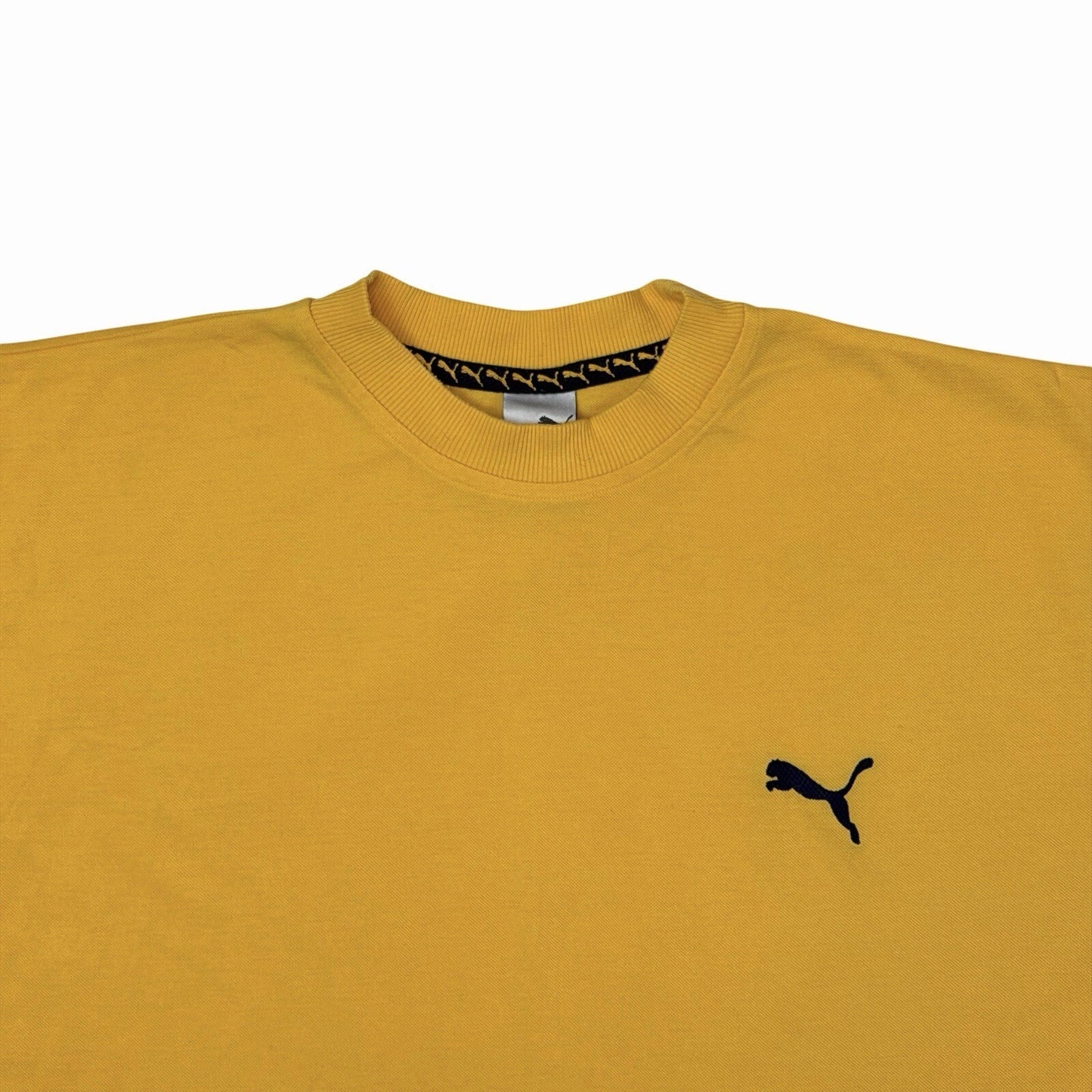 Vintage Puma T-Shirt Men's Medium Yellow Embroidered 80’s/90’s Retro Sportswear