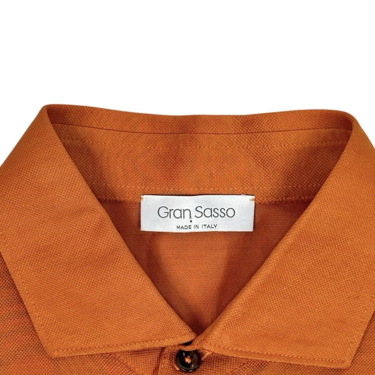 Vintage Gran Sasso Polo Shirt Men’s Medium Orange Made In Italy