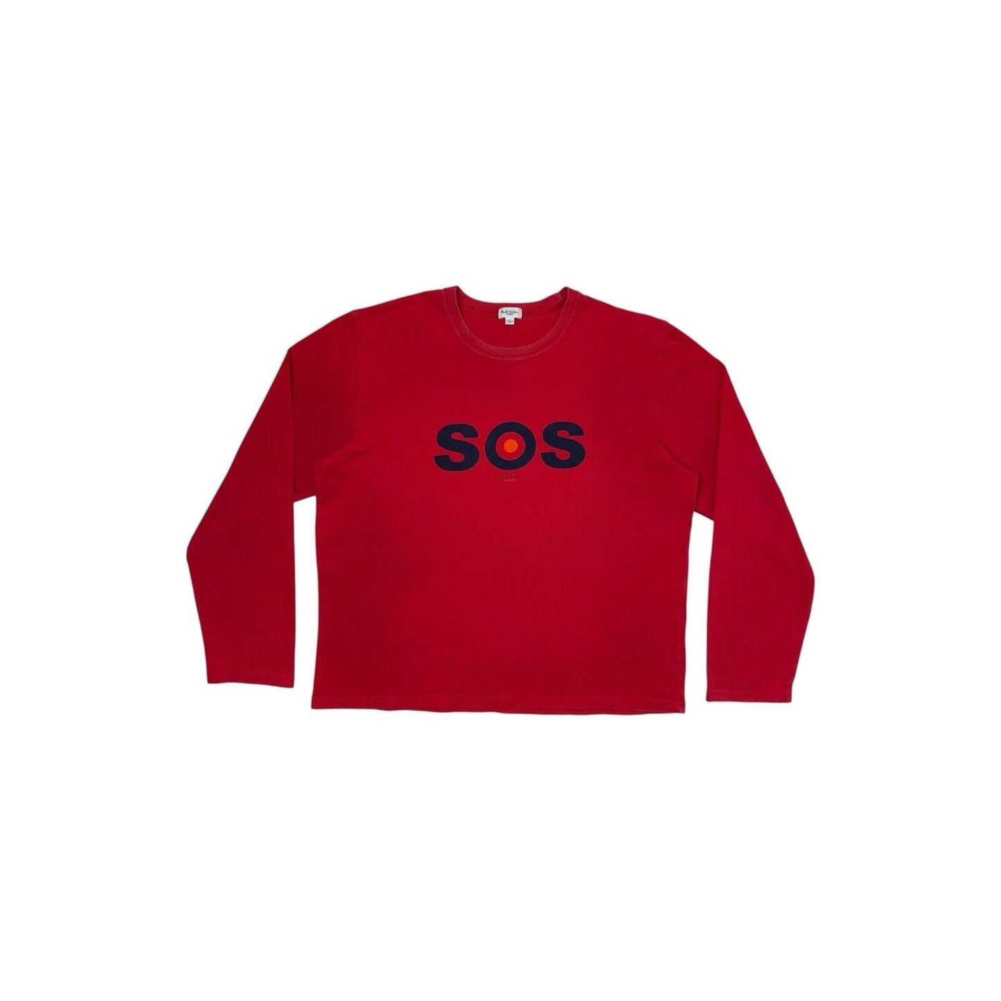 Vintage Paul Smith T-Shirt Men’s Large Red Graphic Print Design Long Sleeve