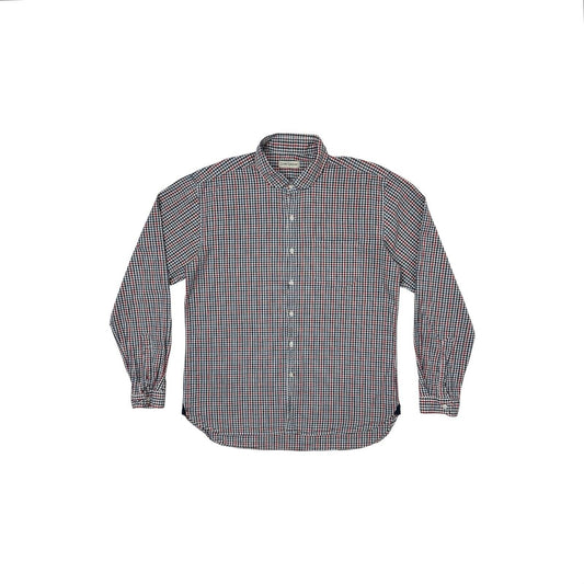 Vintage Oliver Spencer Shirt Men’s Large Red And Blue Check Long Sleeve