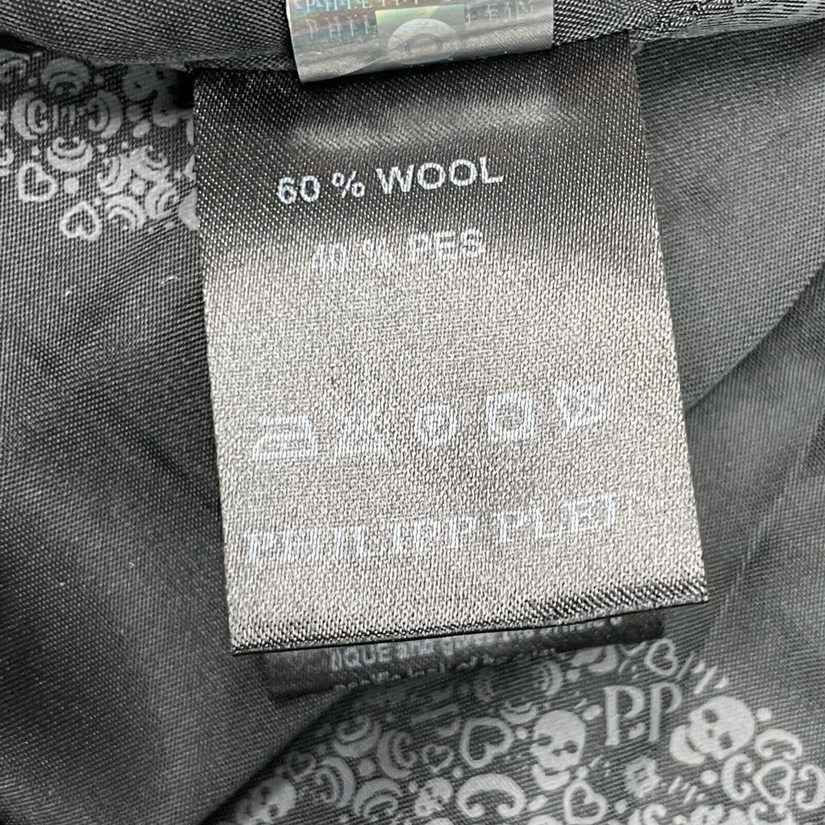 Rare Philipp Plein Mantel Herren Coat Men's Large Black Wool Limited Edition
