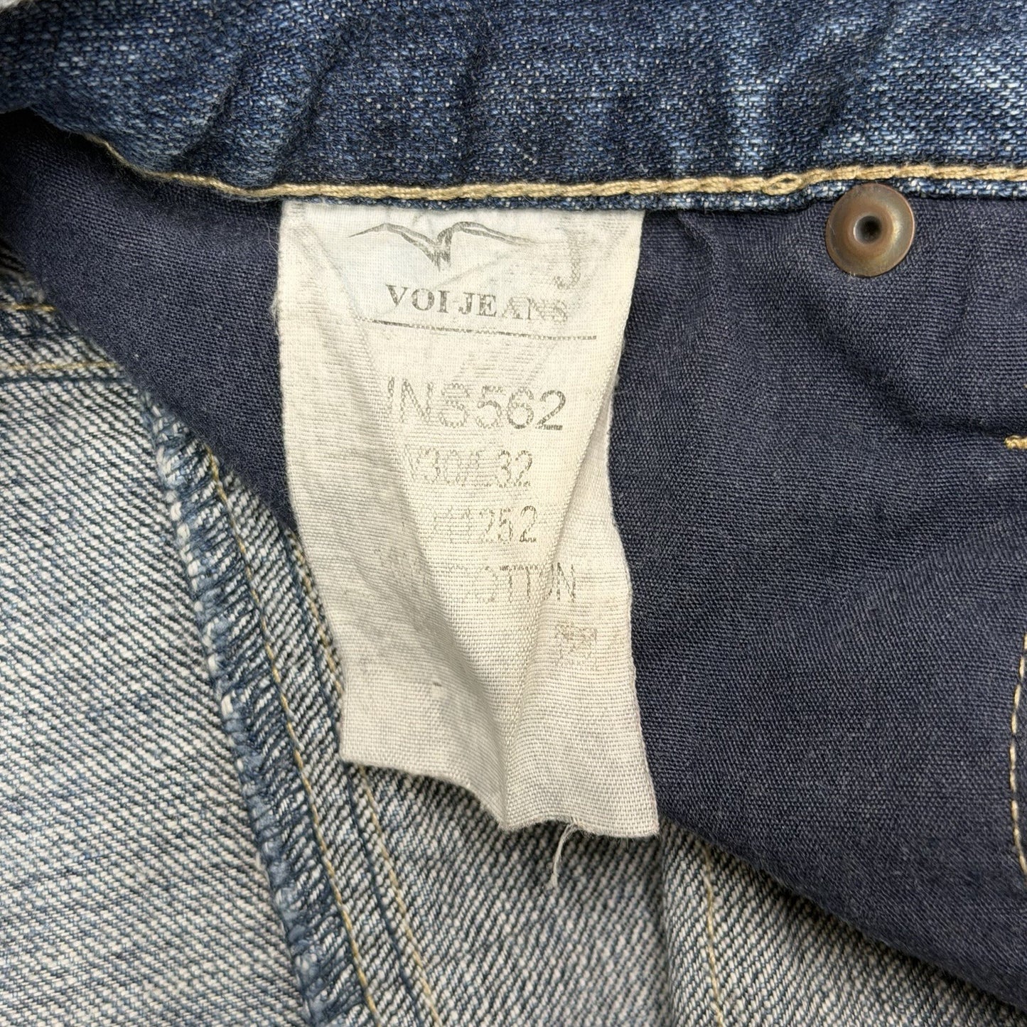 Vintage Voi Denim Jeans 30w 32l Distressed Dark Blue 00’s Retro y2k