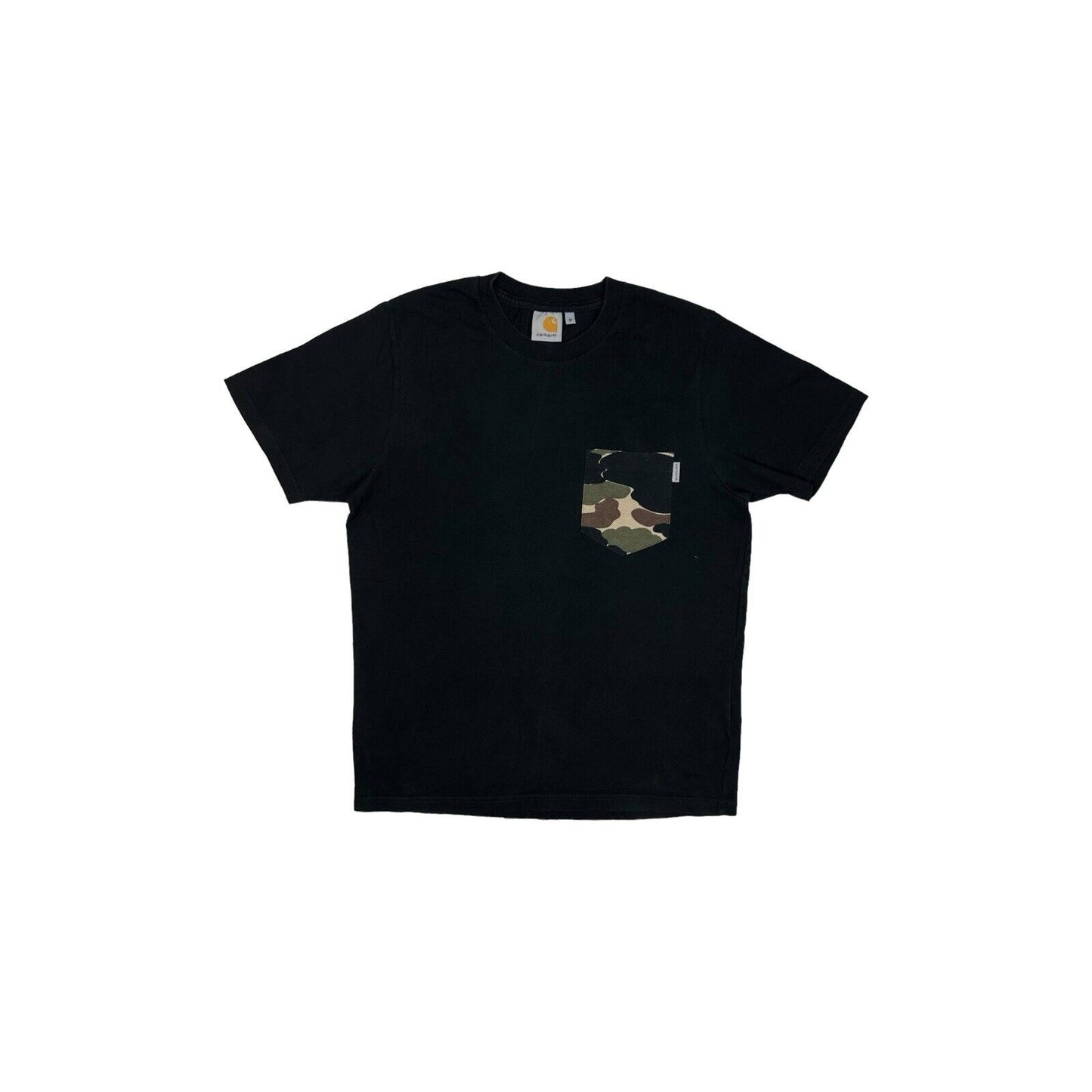 Carhartt Short Sleeve Camo Pocket T-Shirt Mens Small Black