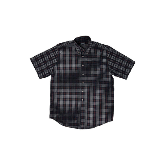 Vintage Burberry Check Shirt Men’s Medium Navy Blue And Red