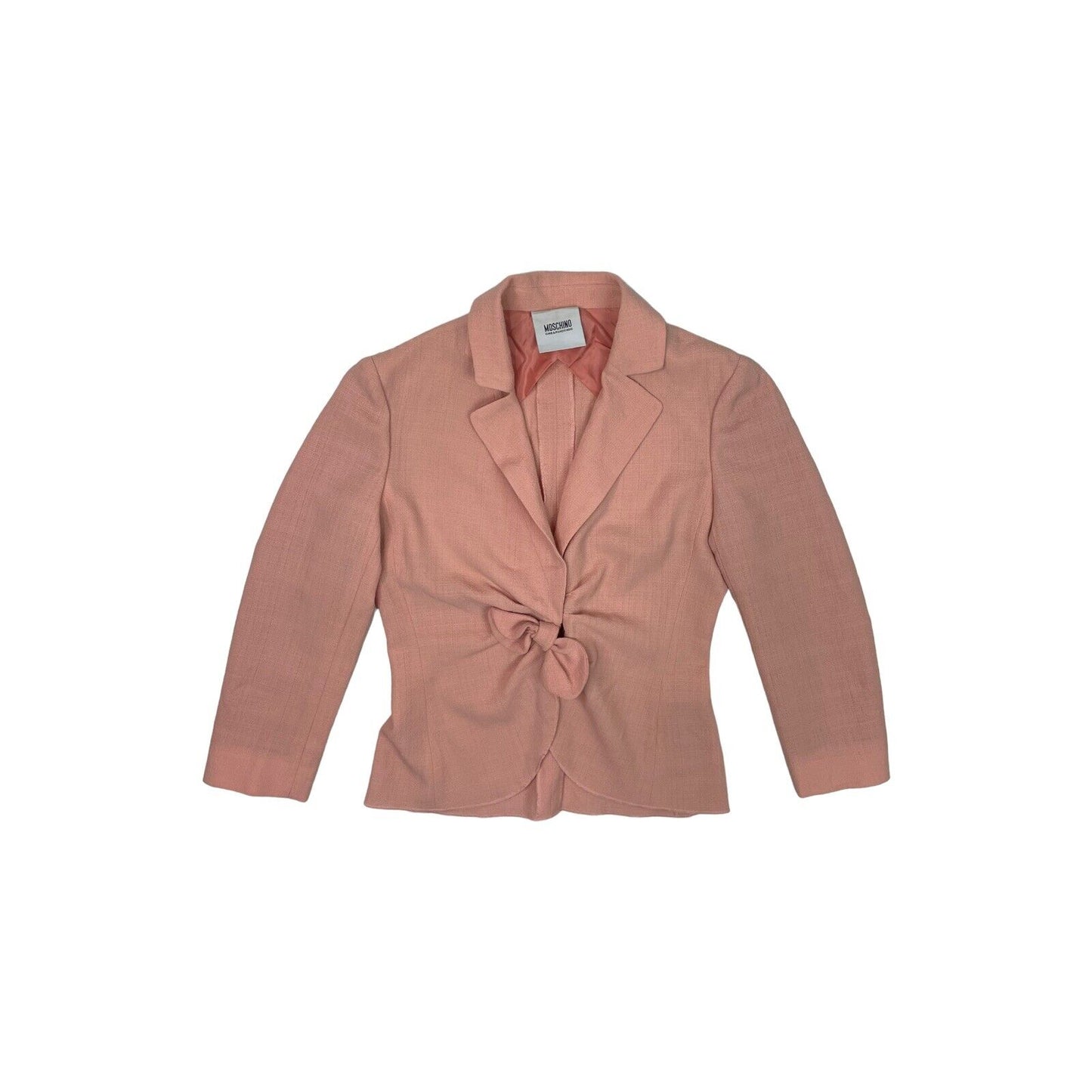 00’s Moschino Cheap & Chic Pink Bow Blazer Jacket Womens UK8