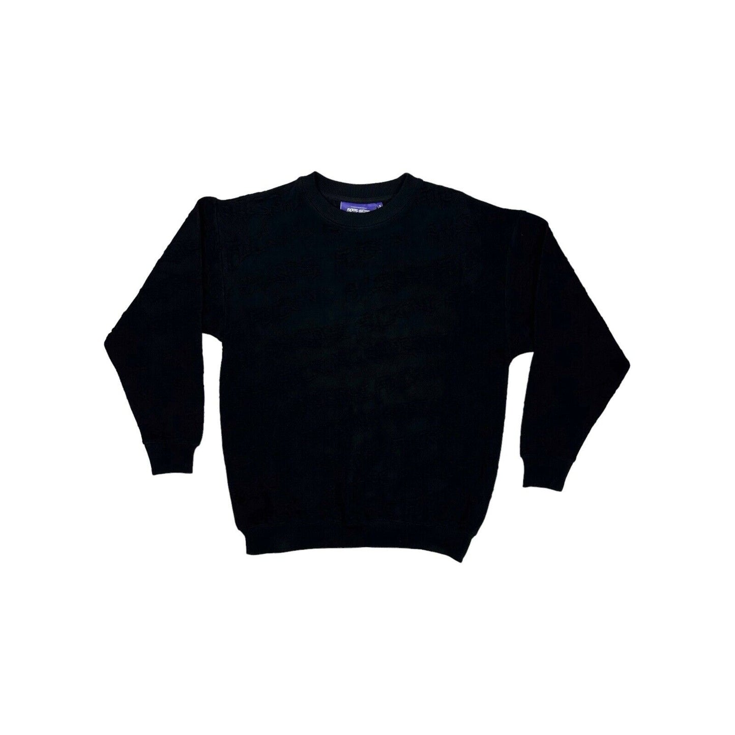 Fucking Awesome Crew Neck Logo Jumper Mens Small Black