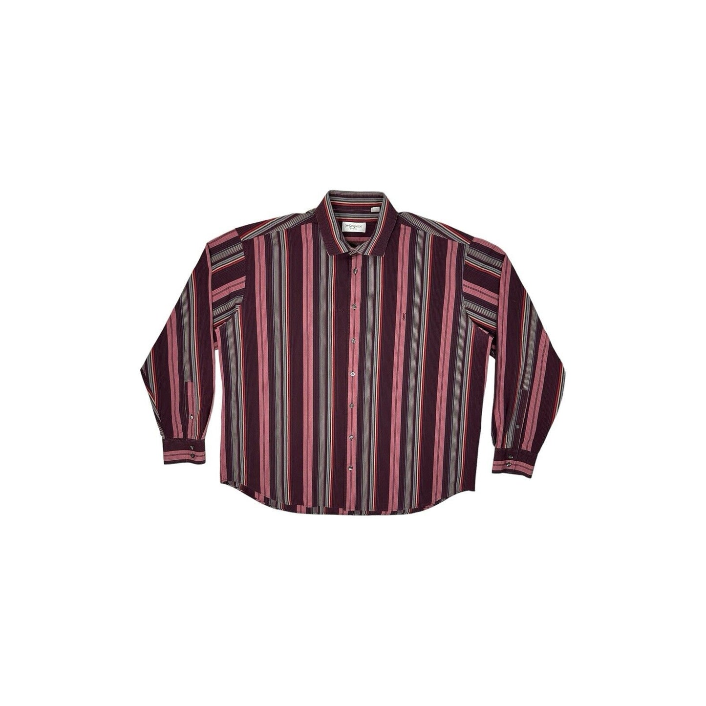 Vintage Yves Saint Laurent Shirt XXL Multicoloured Stripe