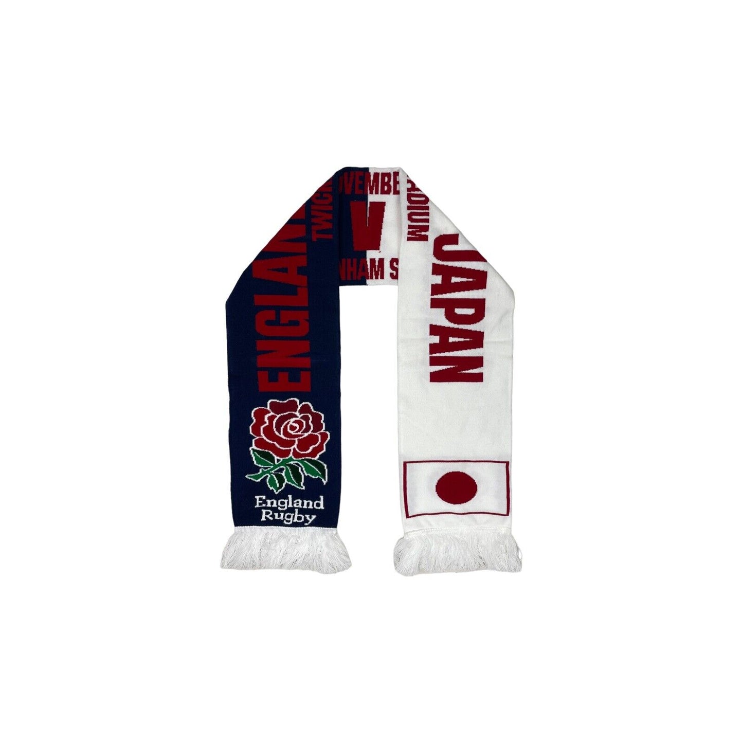 2022 Autumn Nations Cup Scarf England vs Japan OSFA Rugby Memorabilia