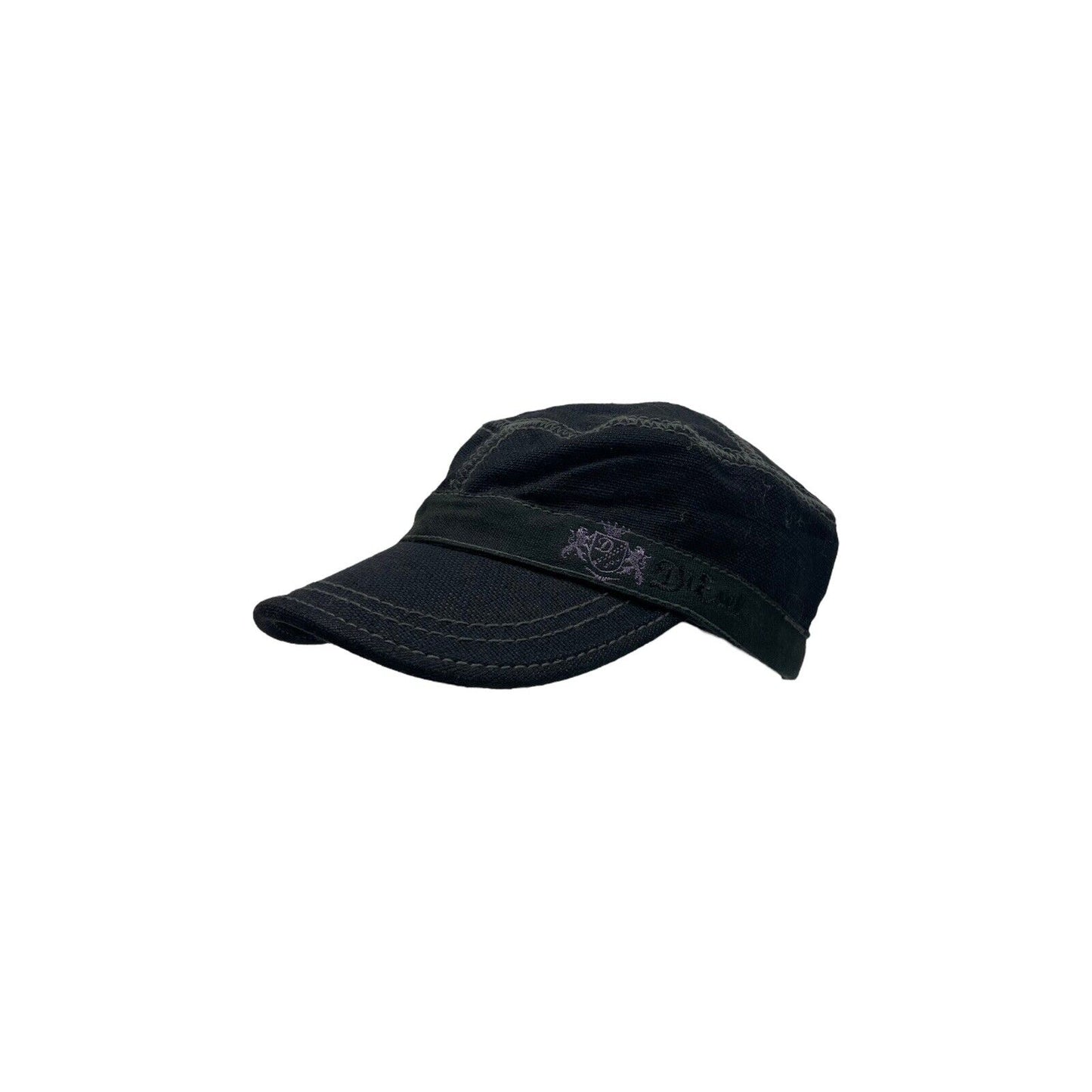 00’s Diesel Flat Top Hat Black Womens Small Embroidered