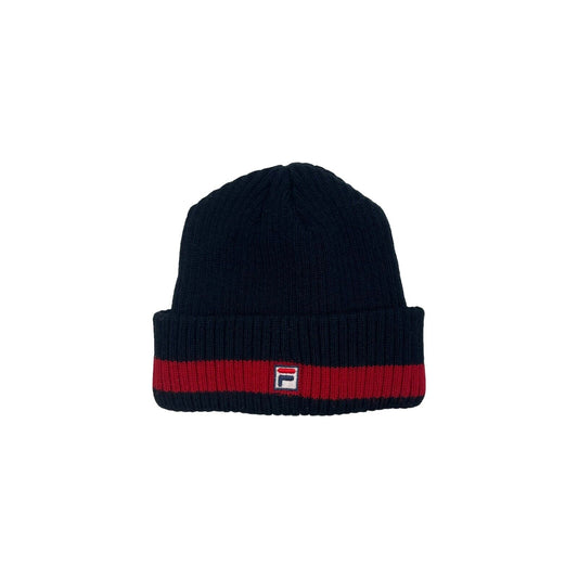 Vintage Fila Beanie Navy Blue And Red OSFA Embroidered 90’s Made In England