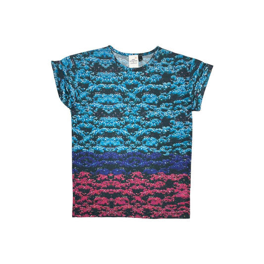 Mary Katrantzou x Topshop Blue Pink Top Womens S/M All Over Graphic Print 2012