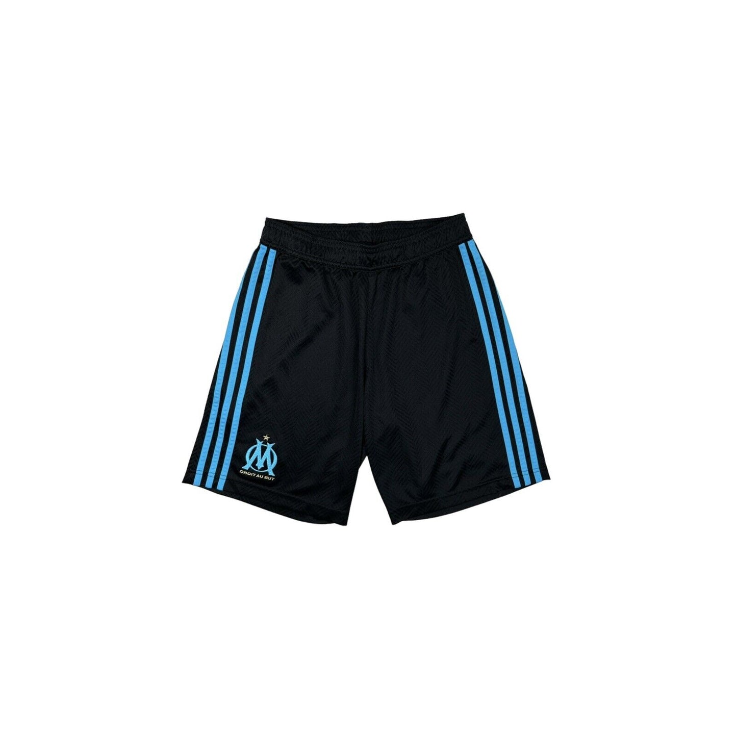 14-15 Marseille Football Shorts Adidas Mens Small Black Third Kit Soccer Shorts