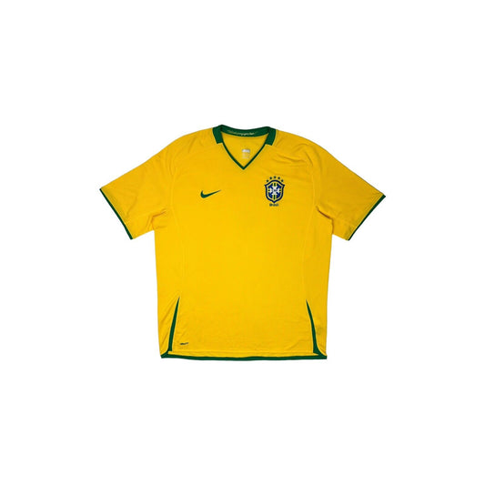 08-10 Brazil Football Shirt Nike Mens XXL Yellow And Green