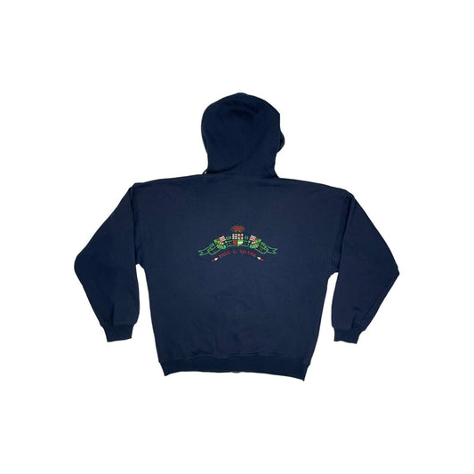 Vintage Paul & Shark Yachting Hoodie Mens XL Navy Blue Embroidered