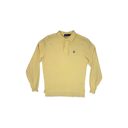 00’s Polo Ralph Lauren Long Sleeve Polo Shirt Mens Small Yellow