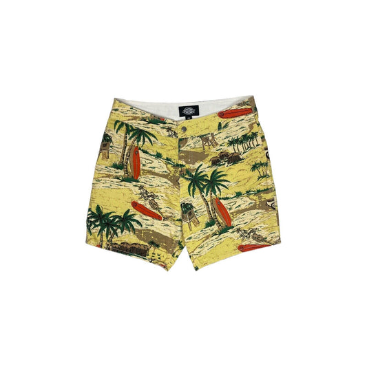 Dickies Palm Valley Shorts Yellow With Print Mens 32w