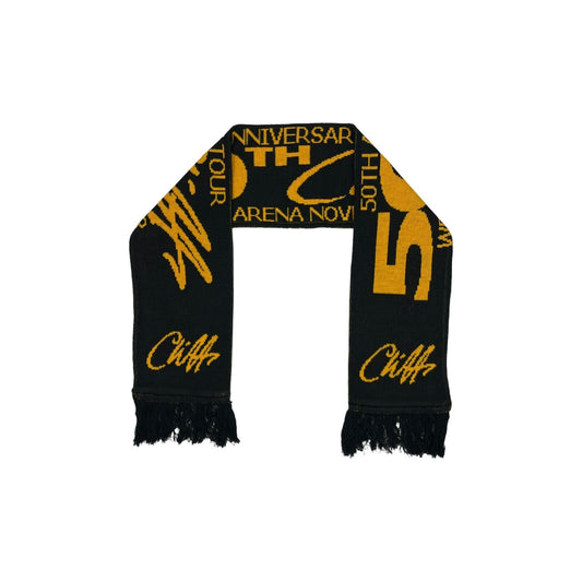 2006 Cliff Richard 50th Anniversary Tour Scarf Black And Yellow