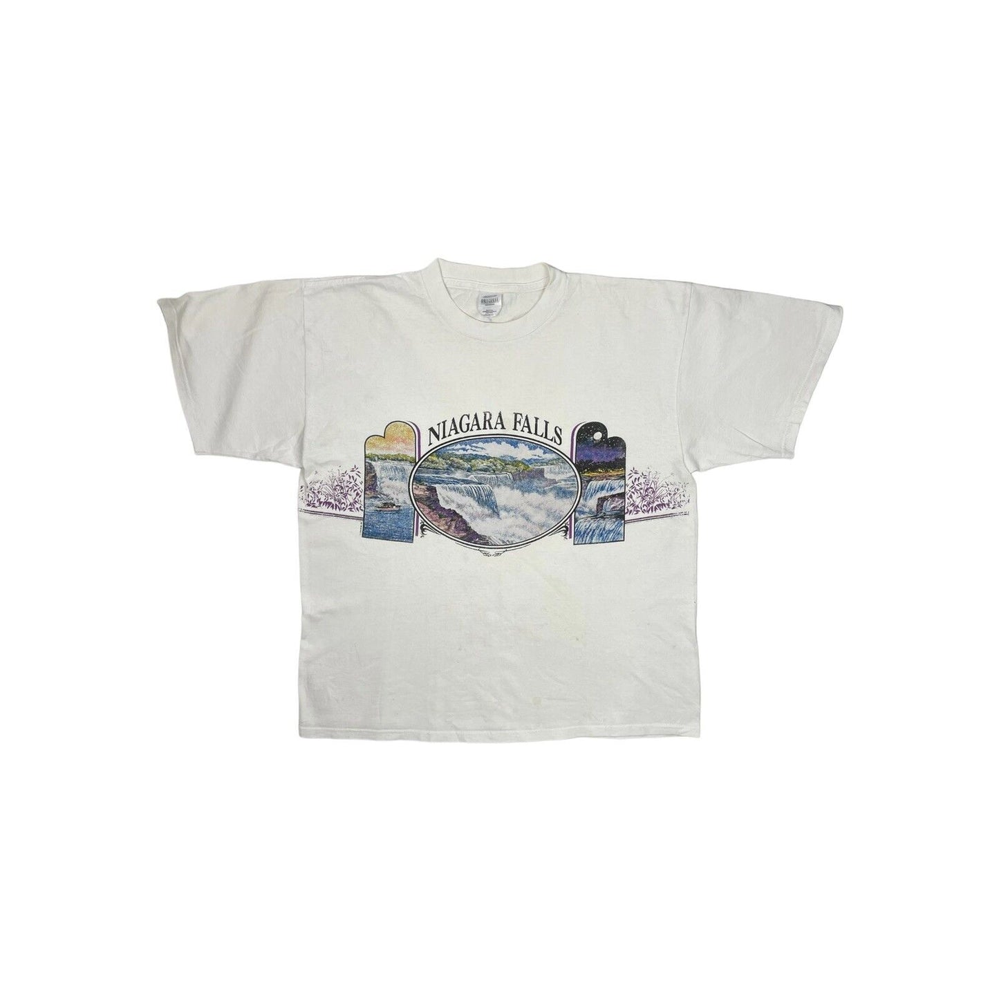 Vintage Tultex Niagara Falls Canada T-Shirt Men’s XL White With Graphic Print