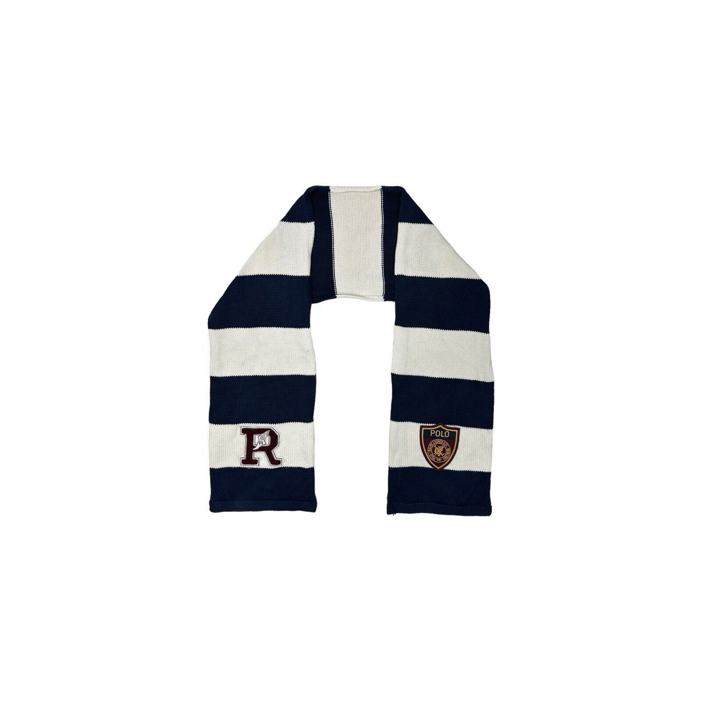 Vintage Polo Ralph Lauren Scarf Navy And White Stripe