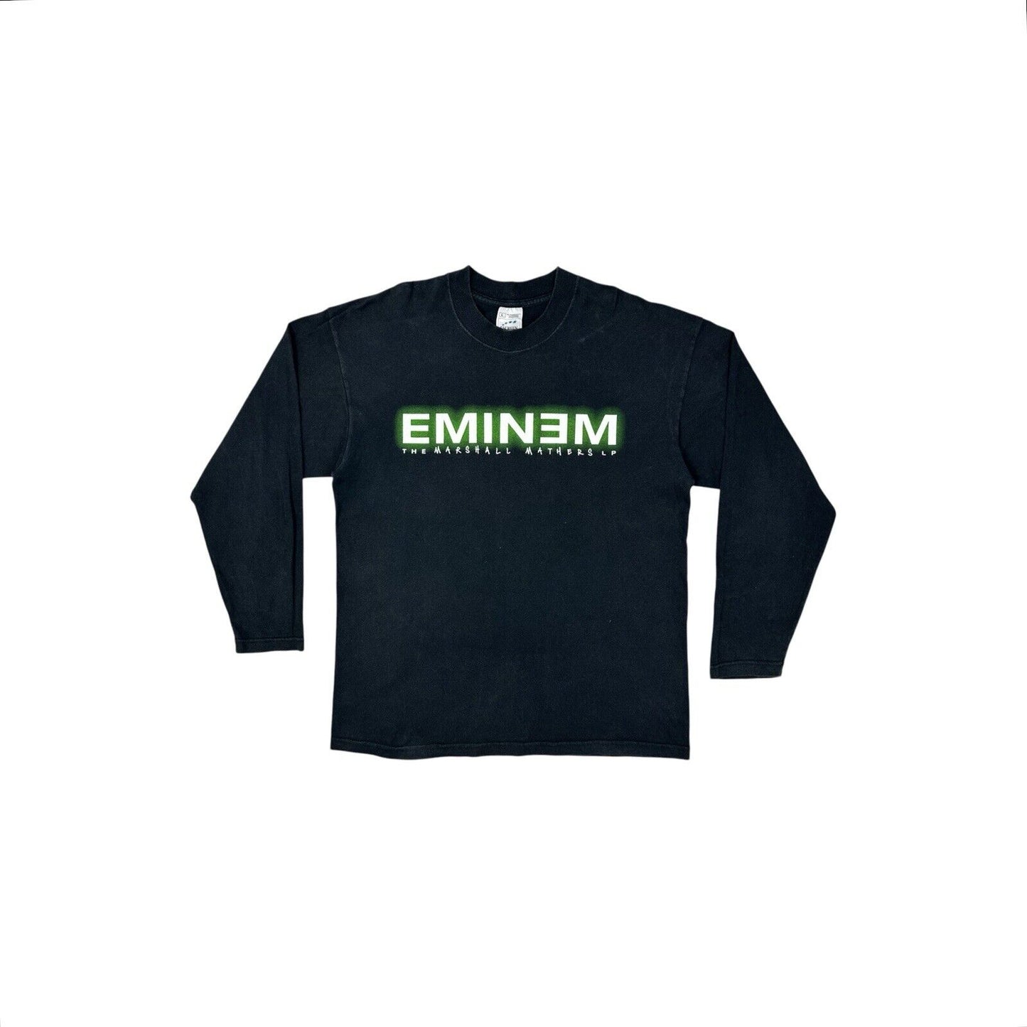 Vintage Eminem Long Sleeve T-Shirt Mens Large Black Screen Stars The Marshall Mathers LP