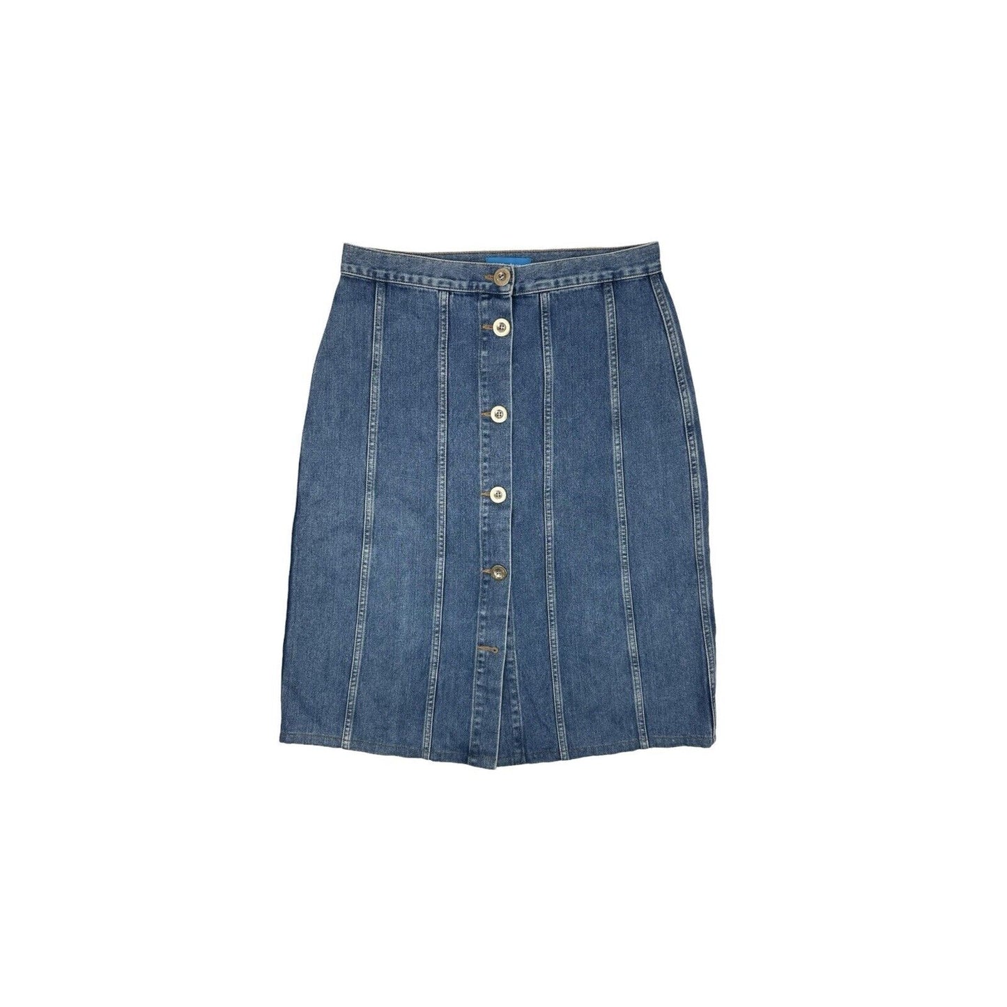 M.i.h Jeans Denim Skirt Blue Womens Large Stitch Detail