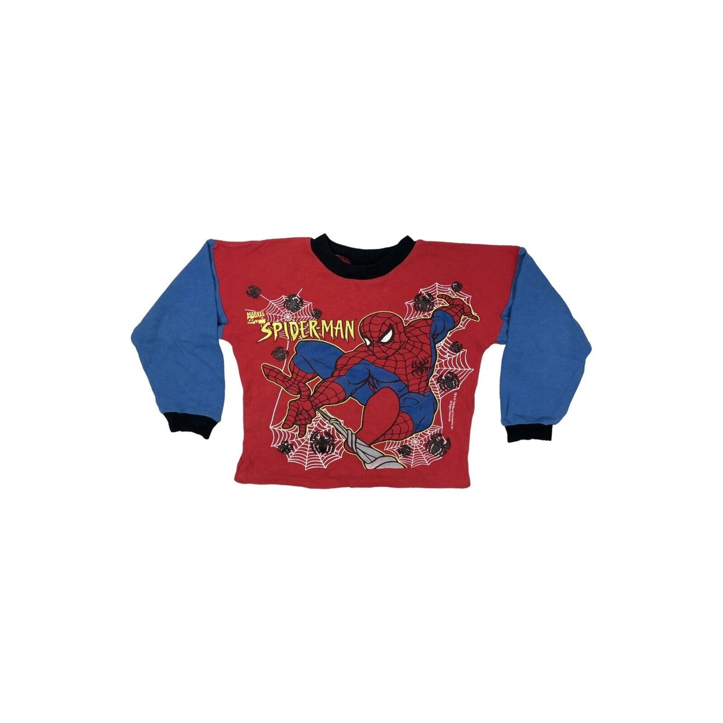 Vintage Marvel Spider-Man Crew Neck Jumper Youth Age 6-7 Multicoloured