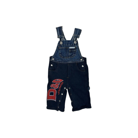 Vintage Dolce & Gabbana Junior Dungarees Blue Age 6-9 Months Made In Italy