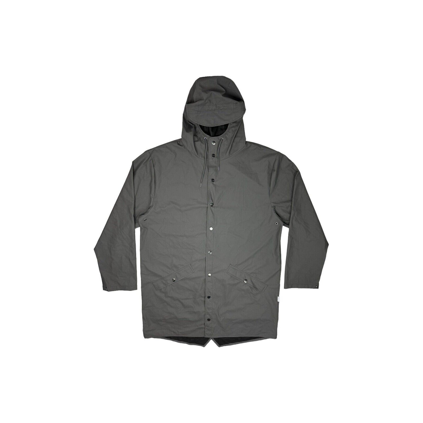 Rains Waterproof Coat Mens L/XL Grey Lightweight