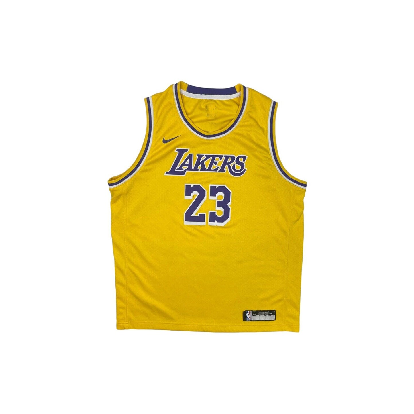 Lakers Jersey Lebron James 23 Mens XL 2020-2021 Yellow Nike Swingman