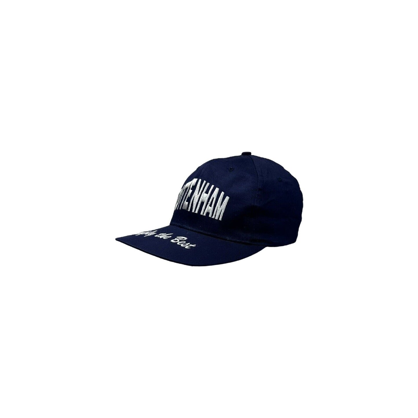 Vintage Tottenham Hotspur Snapback Cap Embroidered Navy And White Premier League