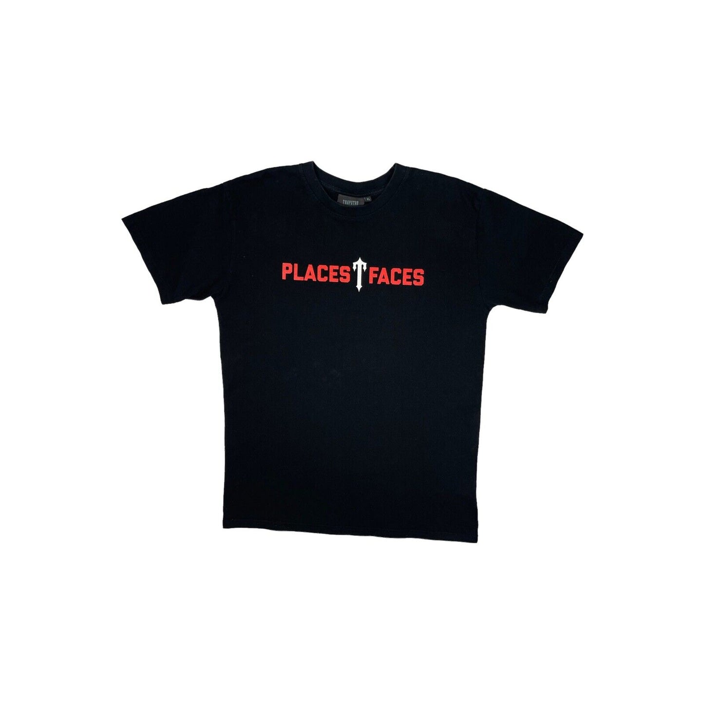 Trapstar x Places + Faces Logo T-Shirt Mens XL Black Graphic Print