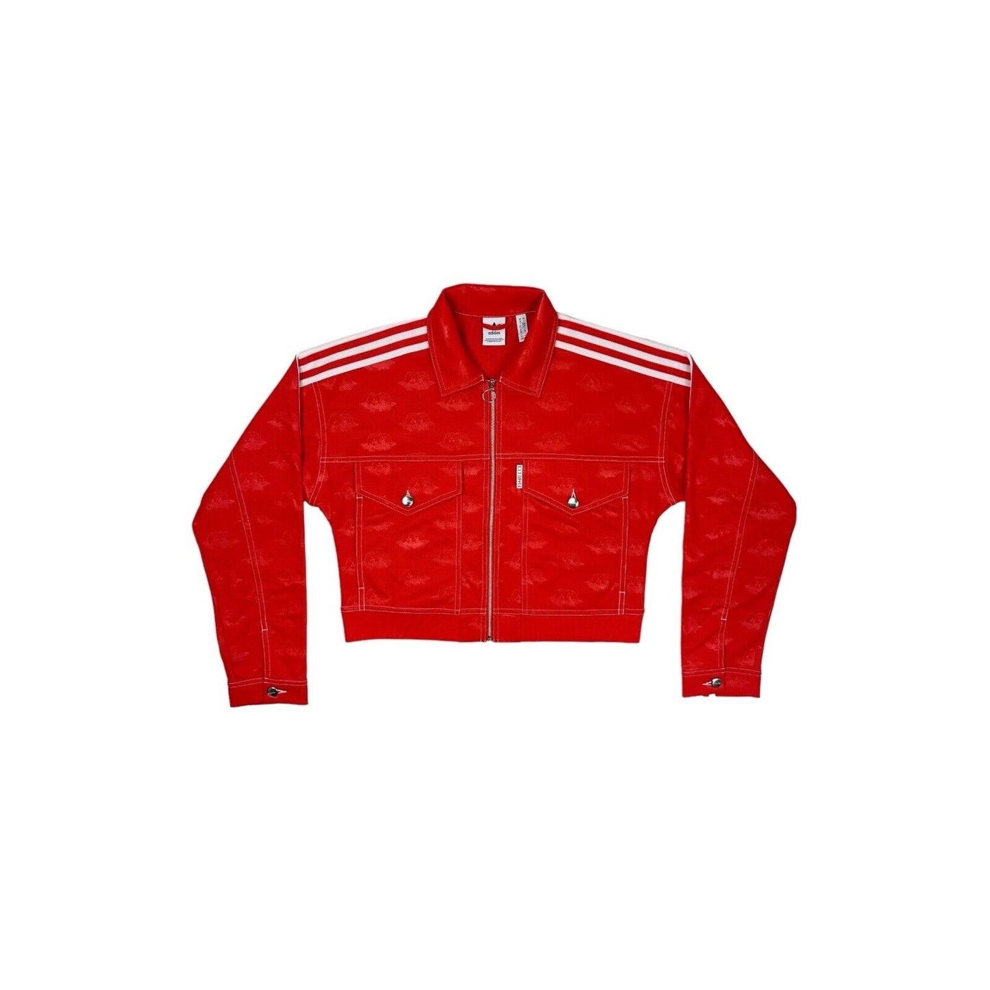 2019 Fiorucci x Adidas Cropped Jacket Red Womens Small