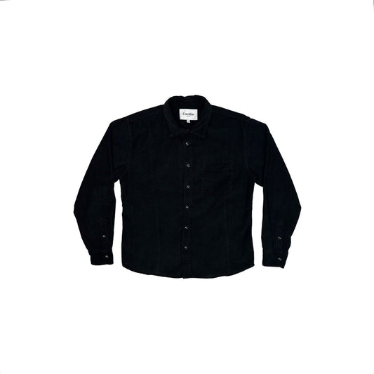 AW19 Corridor Corduroy Shirt Mens Medium Black Snap Button