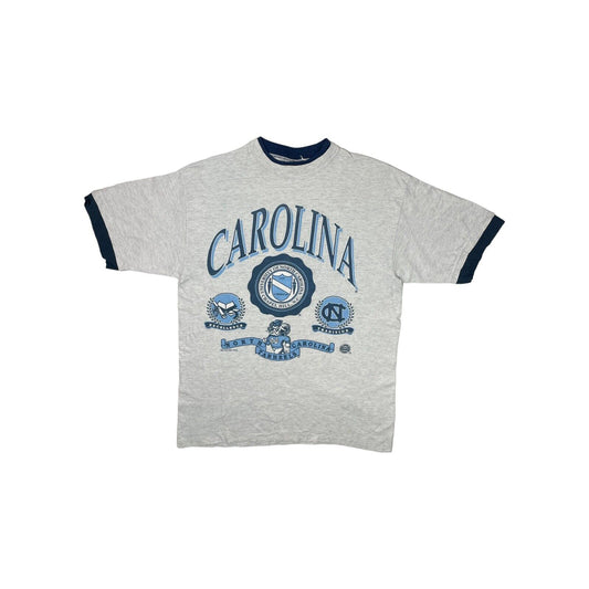 Vintage North Carolina Tarheels T-Shirt Grey Mens Large Made In USA Basketball