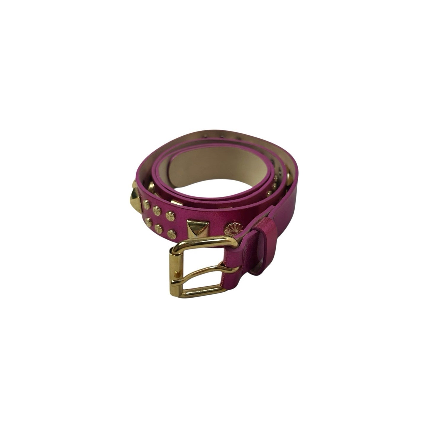 AW09 Matthew Williamson x H&M Studded Belt Pink Leather Medium 32w-36w