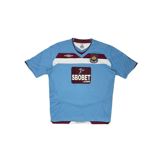 08-09 West Ham Football Jersey Umbro Mens XL Blue Away Soccer Shirt