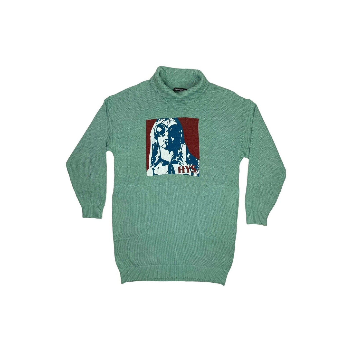 Hysteric Glamour Long Line Knit Jumper Women’s Free Size Green KFC Spoof