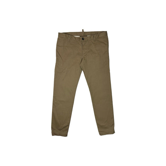 Dsquared2 Slim Fit Chino Trousers Beige Brown 33w 28l Made In Italy