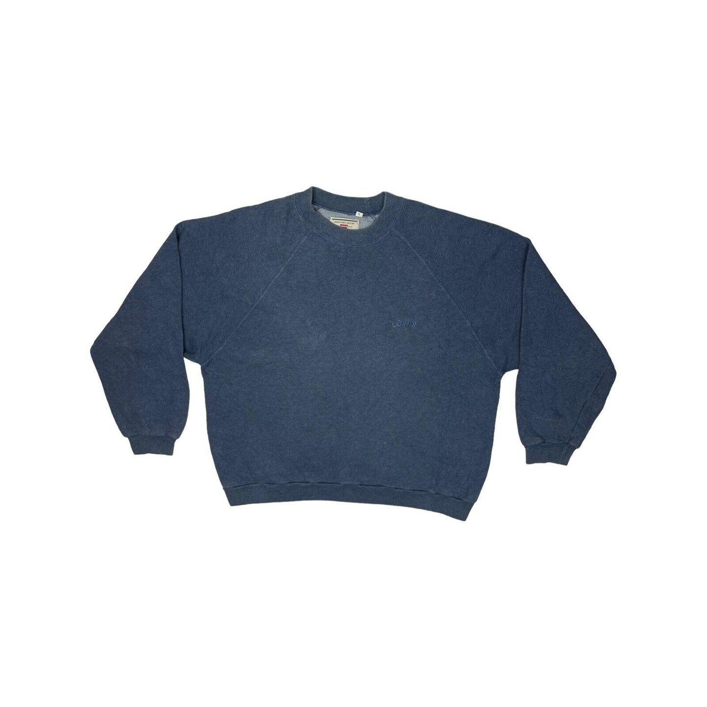 Vintage Levi’s Crew Neck Jumper Blue Men’s Boxy Large Made In Italy Della Legge