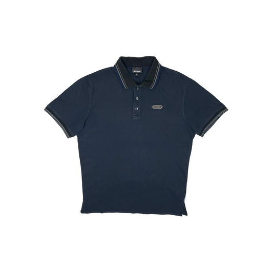 Just Cavalli Logo Polo Shirt Mens Large Navy Blue