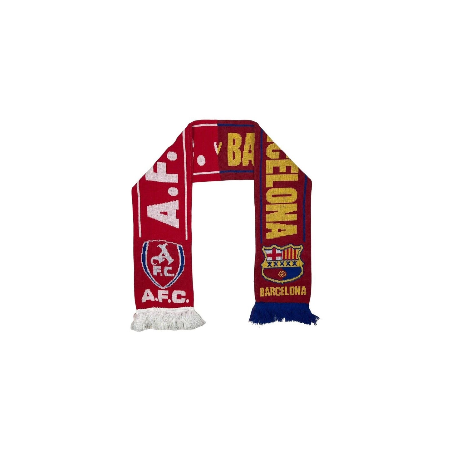 00’s Arsenal vs Barcelona Scarf OSFA Football Memorabilia