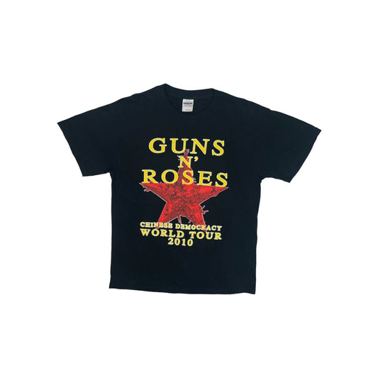 2010 Guns N’ Roses Tour T-Shirt Mens Medium Black Gildan