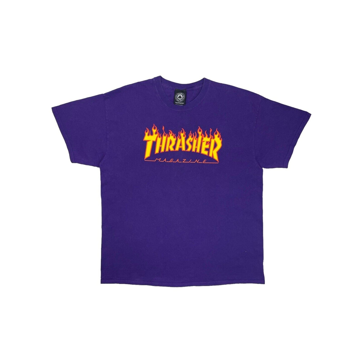 Thrasher Short Sleeve T-Shirt Mens XL Purple Graphic Print