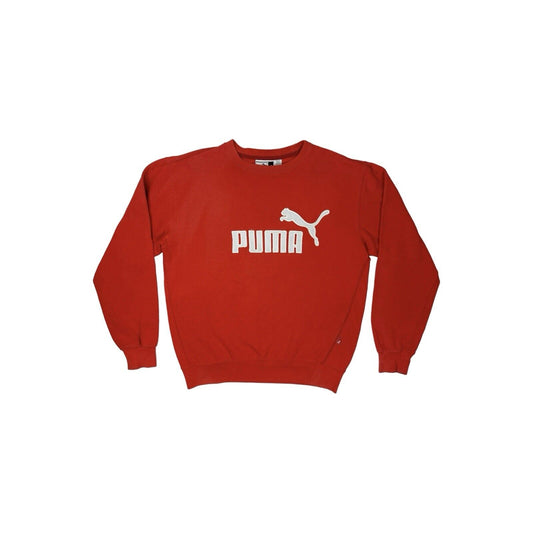 Vintage Puma Crew Neck Jumper Mens Small Red 90's Sportswear Embroidered